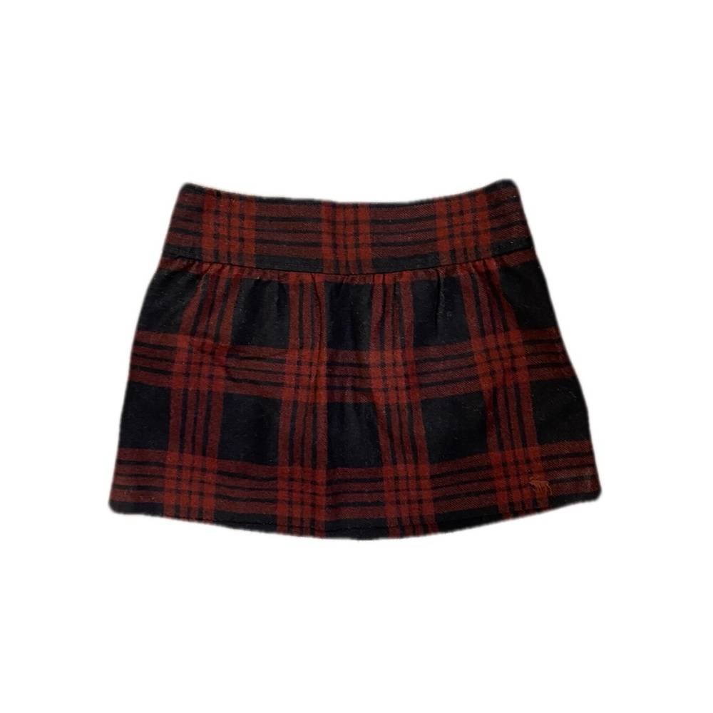 Abercrombie & Fitch Blue and Red Plaid Mini Skirt Size 2